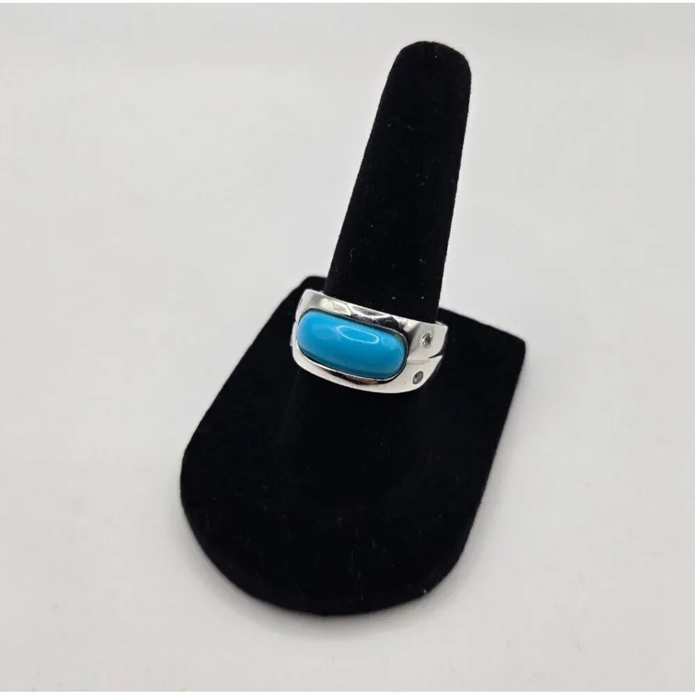 Dee Berkle DBJ Ring Size 7 Sterling Silver 925 Turquoise